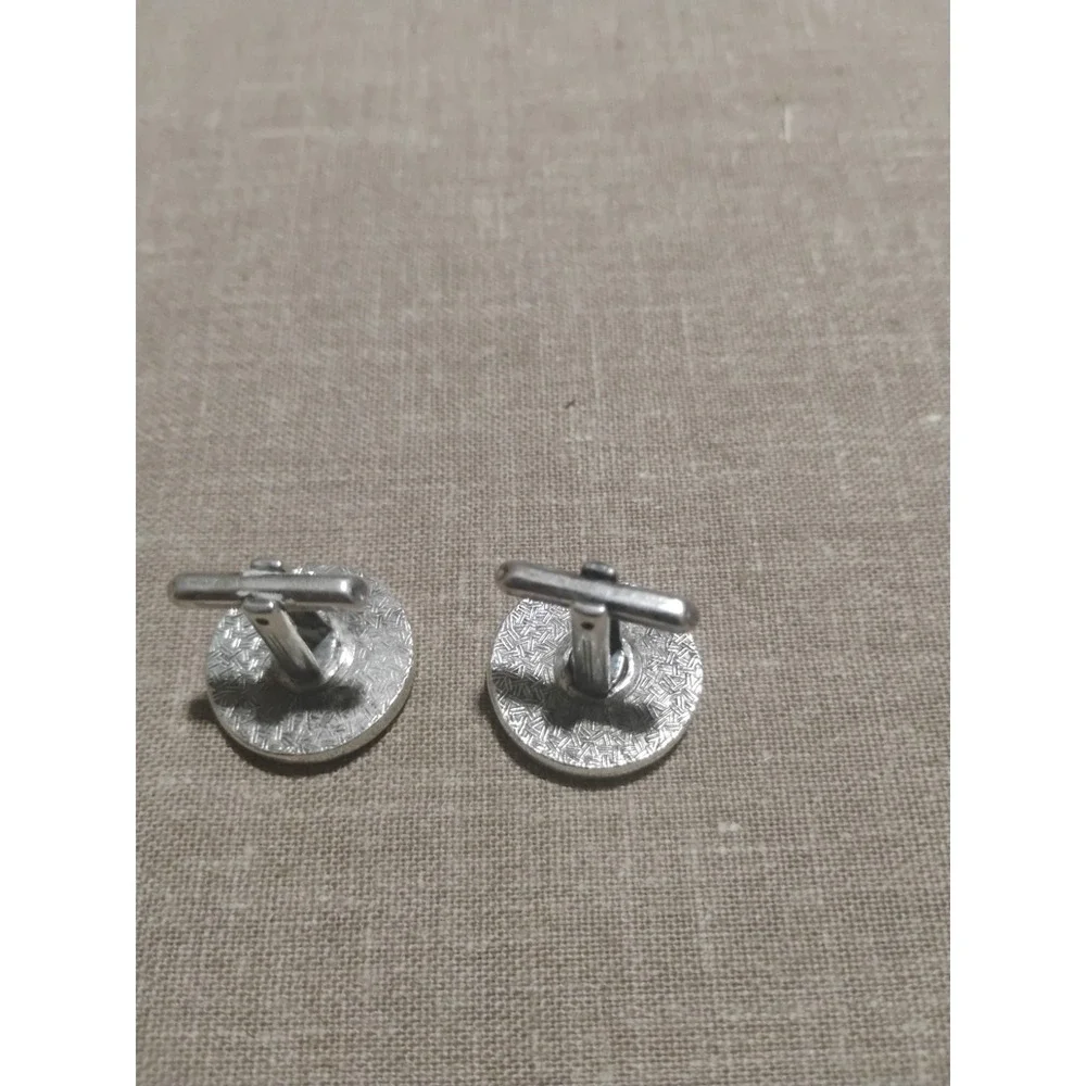 Vintage Hickok USA Griffin Cufflinks Silver Tone Heraldic Swivel Back Men's Pair